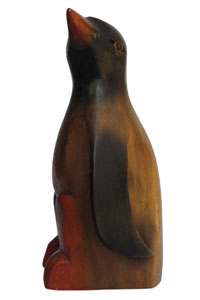 アジアン雑貨　PEG-2　ペンギンの木彫り