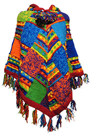 アジアン衣料 WP-4 ネパール手編みポンチョ